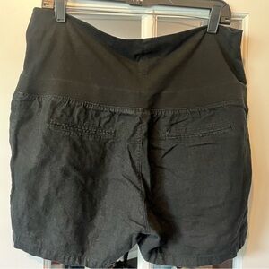 Old Navy Maternity rollover-waist linen shorts